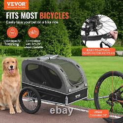 VEVOR Pet Bicycle Trailer Dog Cat Bike Carrier 88 lbs Load Water Resistant Steel