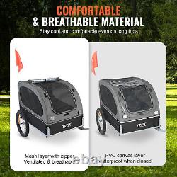 VEVOR Pet Bicycle Trailer Dog Cat Bike Carrier 88 lbs Load Water Resistant Steel