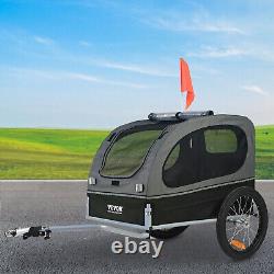 VEVOR Pet Bicycle Trailer Dog Cat Bike Carrier 88 lbs Load Water Resistant Steel