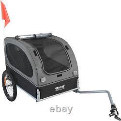 VEVOR Pet Bicycle Trailer Dog Cat Bike Carrier 88 lbs Load Water Resistant Steel