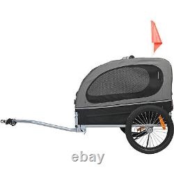 VEVOR Pet Bicycle Trailer Dog Cat Bike Carrier 88 lbs Load Water Resistant Steel