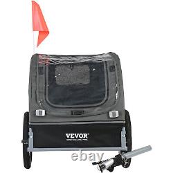 VEVOR Pet Bicycle Trailer Dog Cat Bike Carrier 88 lbs Load Water Resistant Steel