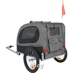 VEVOR Pet Bicycle Trailer Dog Cat Bike Carrier 88 lbs Load Water Resistant Steel
