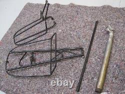 Vintage Moulton Bicycle Am Spaceframe Front & Rear Carrier Racks+strut+seatpost