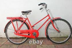 Vintage Red Miyata Japanese Post Bicycle Dutch Town Bike Cargo Carrier size S