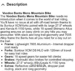 Voodoo Bantu Mens Mountain Bike New 18 Frame + Cycle Carrier For Transport