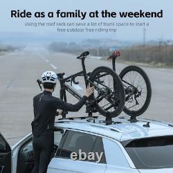 WEST BIKING Bicycle Rooftop Carrier Rack Car Roof Vacuum Suction Cup Bike Rack