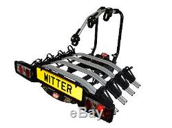 WITTER 4 Bike PREMIUM Towbar mounted Cycle carrier- BIKE TILT & FOLD UP Features