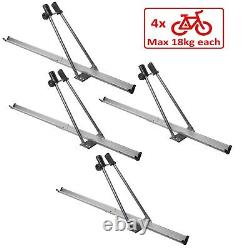 Winter Sale! 4 x Universal Silver Roof Bike Rack Carrier for Bikes Bicycles