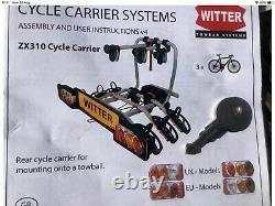 Witter Towbar Zx310 Clamp On 3 Bike 60kg Mounted Cycle Carrier Bike Rack
