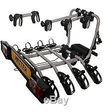 Witter ZX204 Tow Bar Mounted 4 Bike Cycle Carrier with Tilt Function