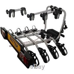 Witter ZX304 Cycle Carrier Clamp-On Towball Mounted 4 Bike Cycle Carrier