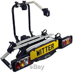 Witter ZX502 Innovative Towball Mounted Tilting 2 Bike Cycle Carrier. New Sealed