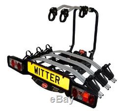 Witter ZX503 Towball Mounted Tilting 3 Bike Platform Style Cycle Carrier