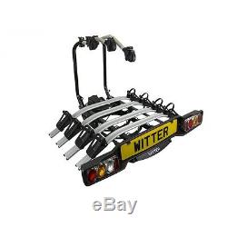 Witter ZX504 Cycle Carrier 4 Bike Foldable Portable Tow Bar Mounted Bicycle Rack