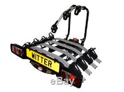 Witter ZX504 Towball Mounted Tilting 4 Bike Platform Style Cycle Carrier