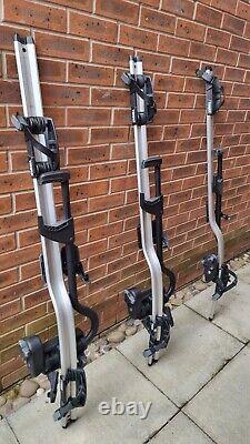 X3 Thule ProRide 598 Silver Roof Mount Cycle Carrier Bike Rack